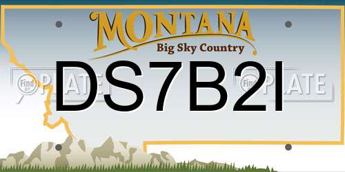 DS7B2I Montana License Plate