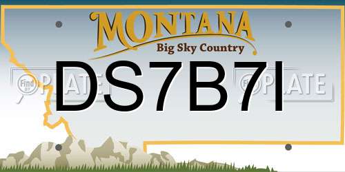 DS7B7I Montana License Plate