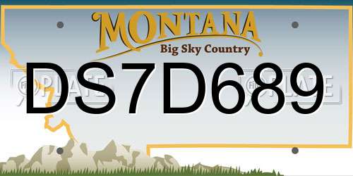 DS7D689 Montana License Plate