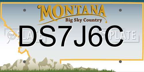 DS7J6C Montana License Plate