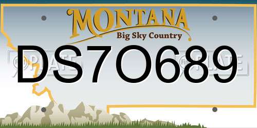 DS7O689 Montana License Plate