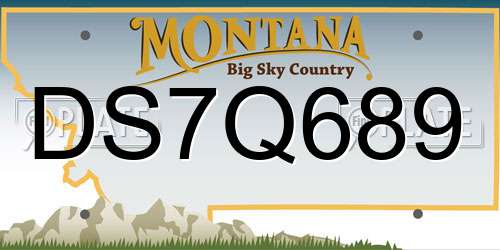 DS7Q689 Montana License Plate