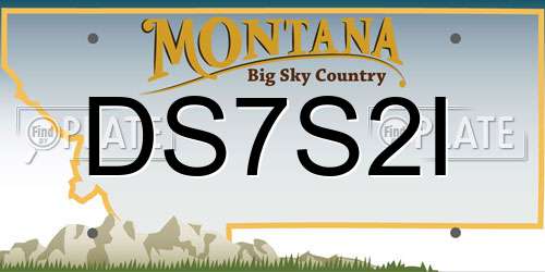 DS7S2I Montana License Plate