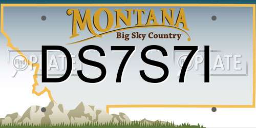 DS7S7I Montana License Plate