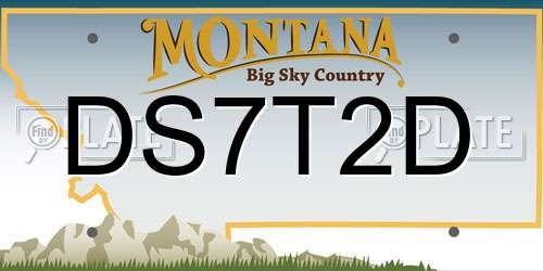 DS7T2D Montana License Plate