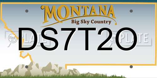 DS7T2O Montana License Plate