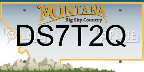 DS7T2Q Montana License Plate