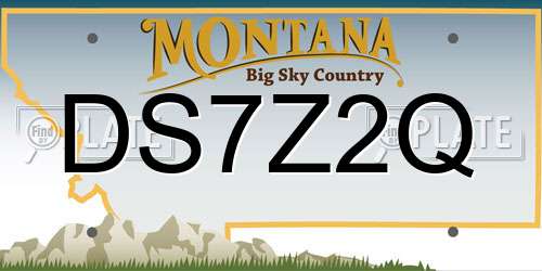 DS7Z2Q Montana License Plate