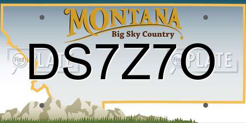DS7Z7O Montana License Plate