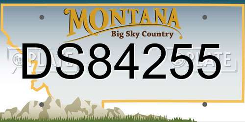 DS84255 Montana License Plate