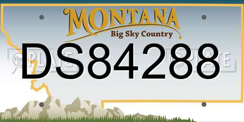 DS84288 Montana License Plate