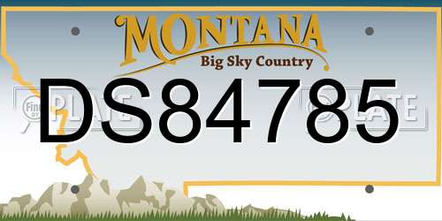DS84785 Montana License Plate