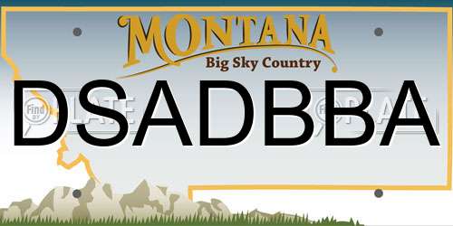 DSADBBA Montana License Plate