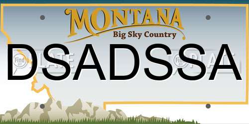 DSADSSA Montana License Plate