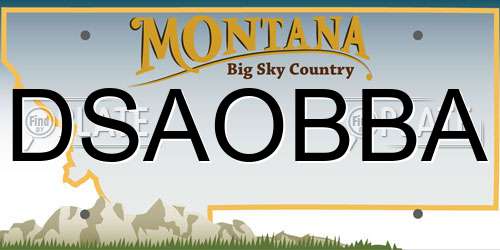 DSAOBBA Montana License Plate