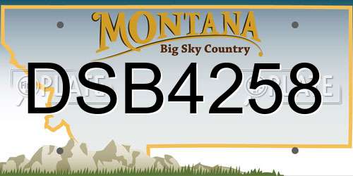 DSB4258 Montana License Plate