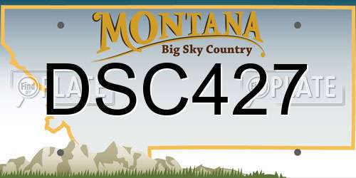 DSC427 Montana License Plate