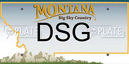 DSG Montana License Plate