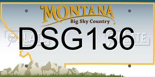 DSG136 Montana License Plate