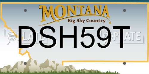 DSH59T Montana License Plate