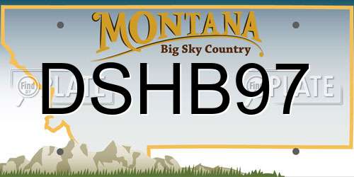 DSHB97 Montana License Plate