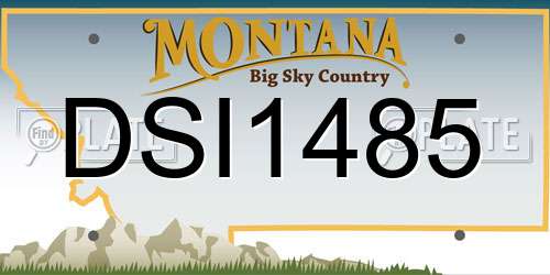DSI1485 Montana License Plate