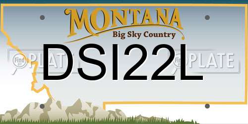 DSI22L Montana License Plate