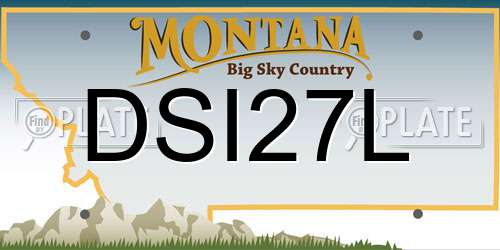DSI27L Montana License Plate