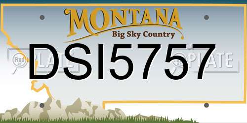 DSI5757 Montana License Plate