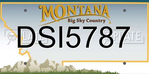 DSI5787 Montana License Plate