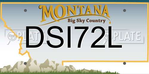 DSI72L Montana License Plate