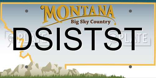 DSISTST Montana License Plate