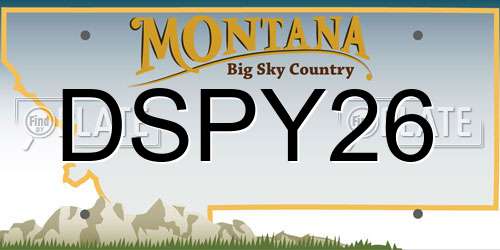 DSPY26 Montana License Plate
