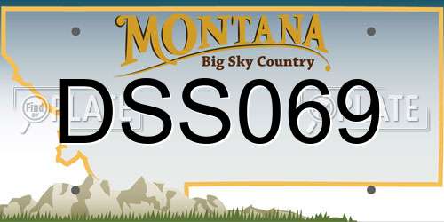 DSS069 Montana License Plate