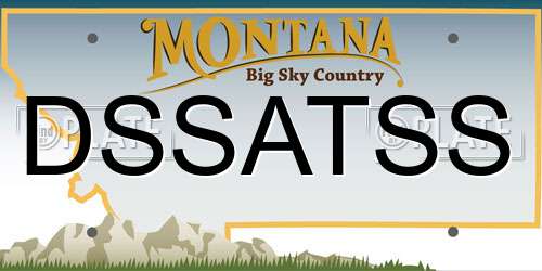 DSSATSS Montana License Plate