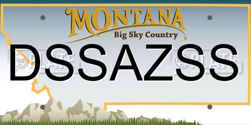 DSSAZSS Montana License Plate