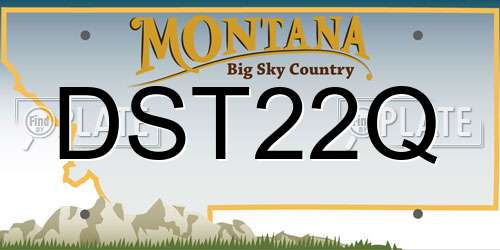DST22Q Montana License Plate