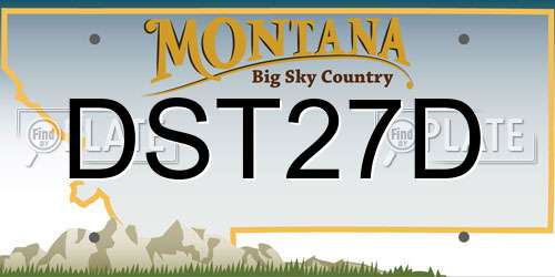 DST27D Montana License Plate