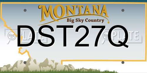 DST27Q Montana License Plate