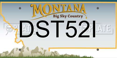 DST52I Montana License Plate