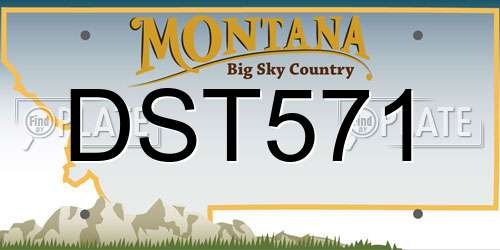 DST571 Montana License Plate