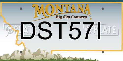 DST57I Montana License Plate