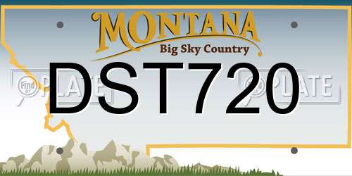 DST720 Montana License Plate
