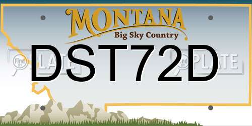 DST72D Montana License Plate