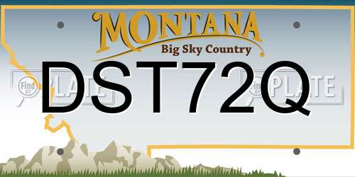 DST72Q Montana License Plate
