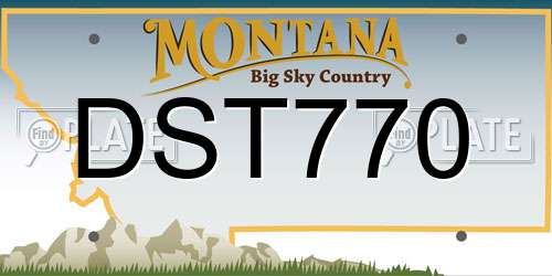 DST770 Montana License Plate