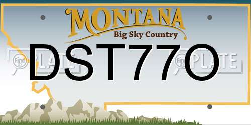 DST77O Montana License Plate