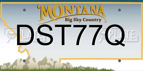 DST77Q Montana License Plate