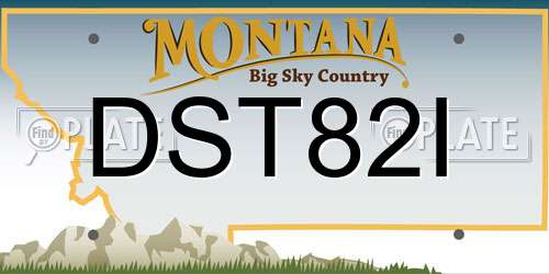 DST82I Montana License Plate