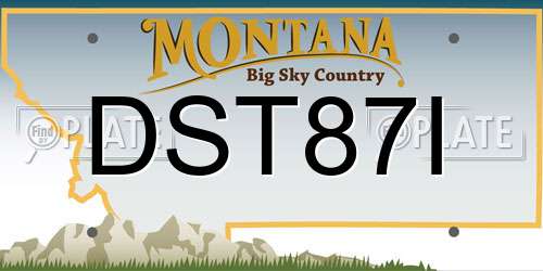 DST87I Montana License Plate